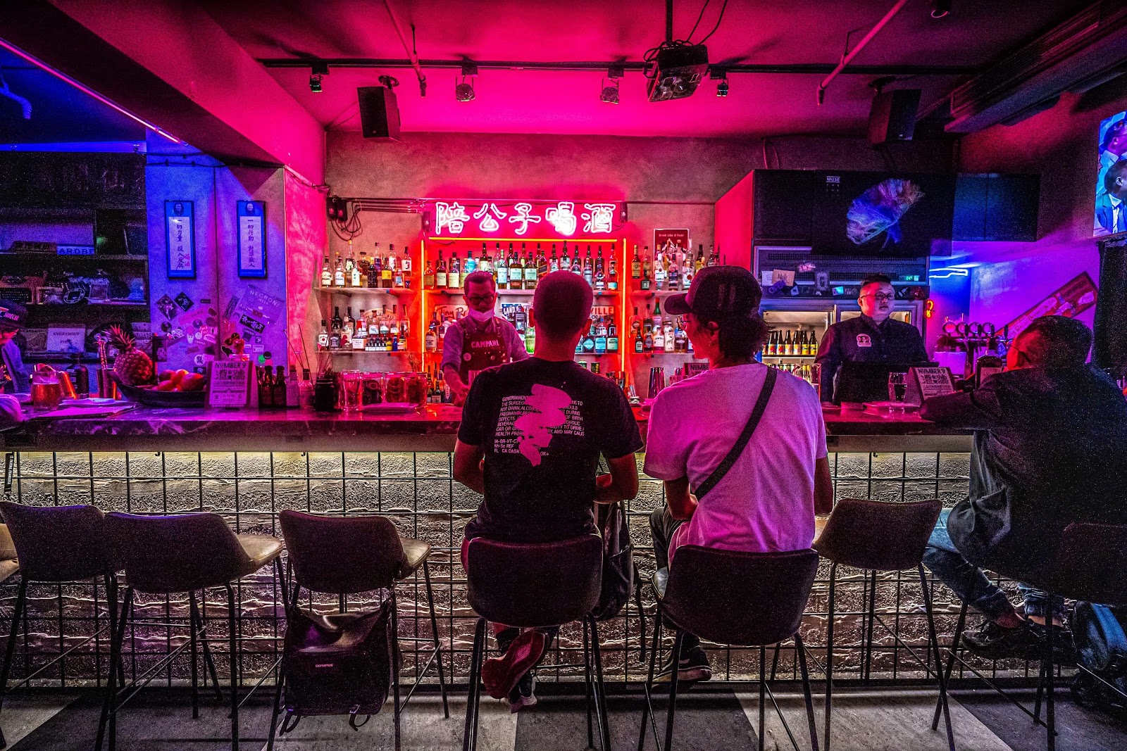 Grungy basement cocktail bar in Zhongshan District Taipei