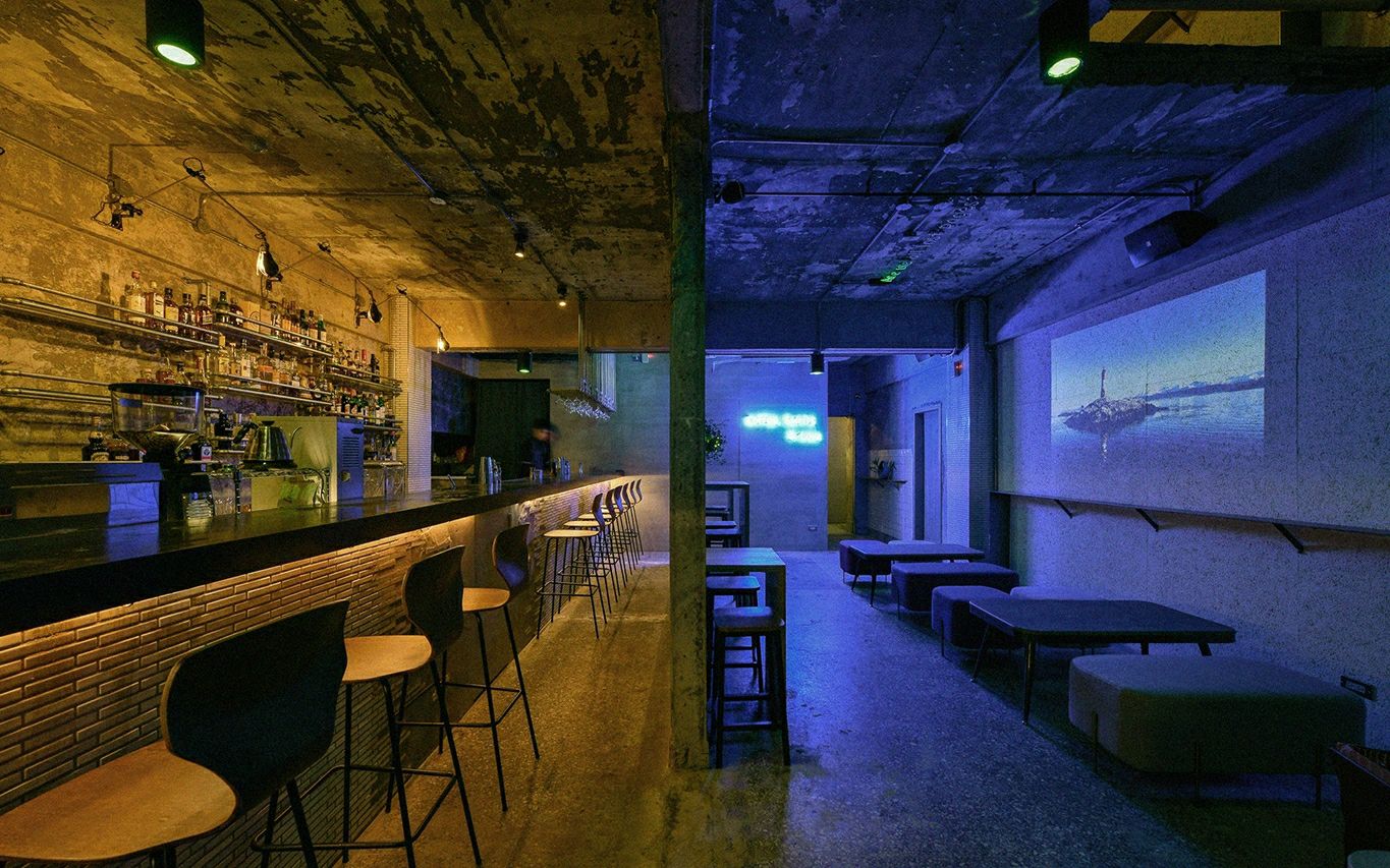 Hidden gin speakeasy bar interior in Da'an District Taipei