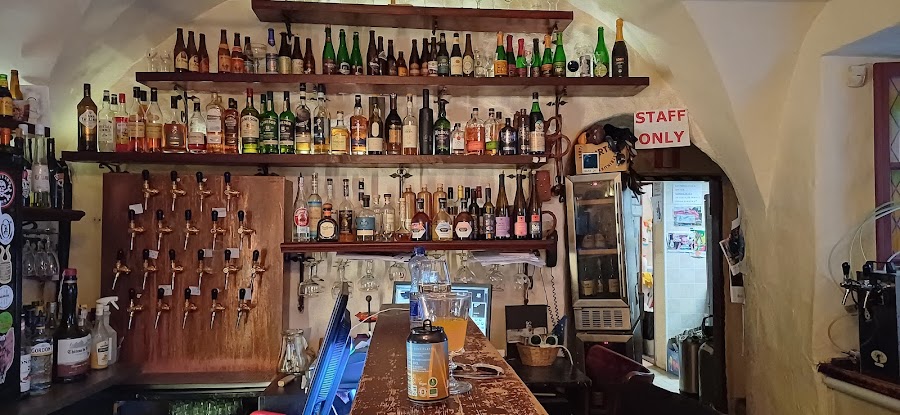 Koht bar shelf of bottles