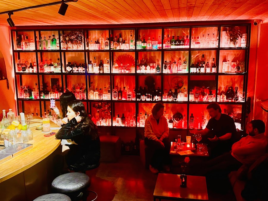 The Gin Corner small dark bar room
