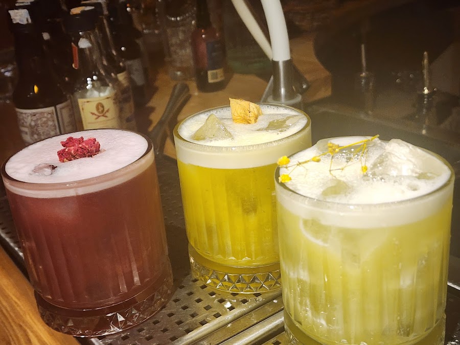 The Gin Corner stools at the counter