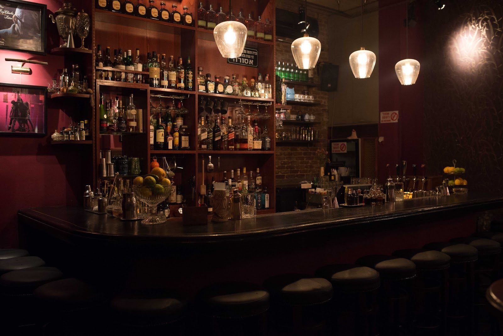 Jasper Johns Wine Bar Tel Aviv bar interior