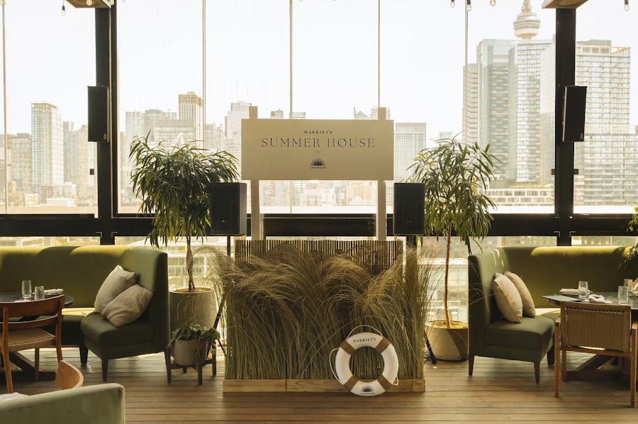 Harriet's Rooftop cocktail lounge atop 1 Hotel Toronto on Wellington Street West, King West interior
