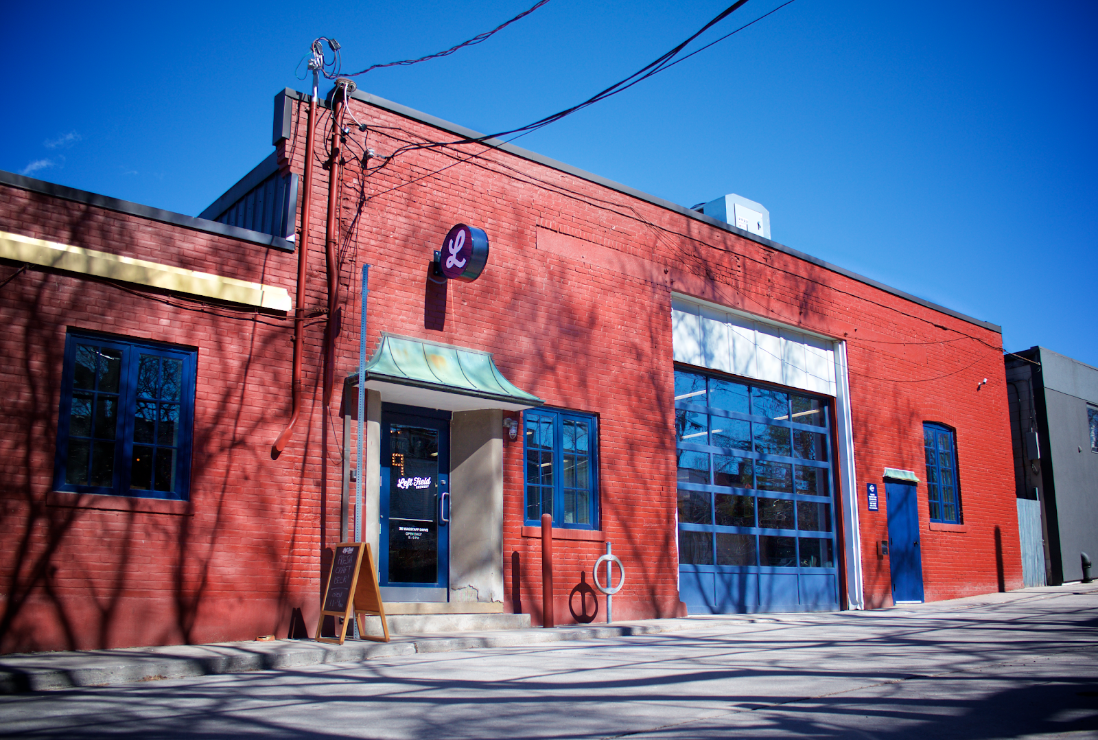 Baseball-themed taproom at Left Field Brewery in Liberty Village Toronto