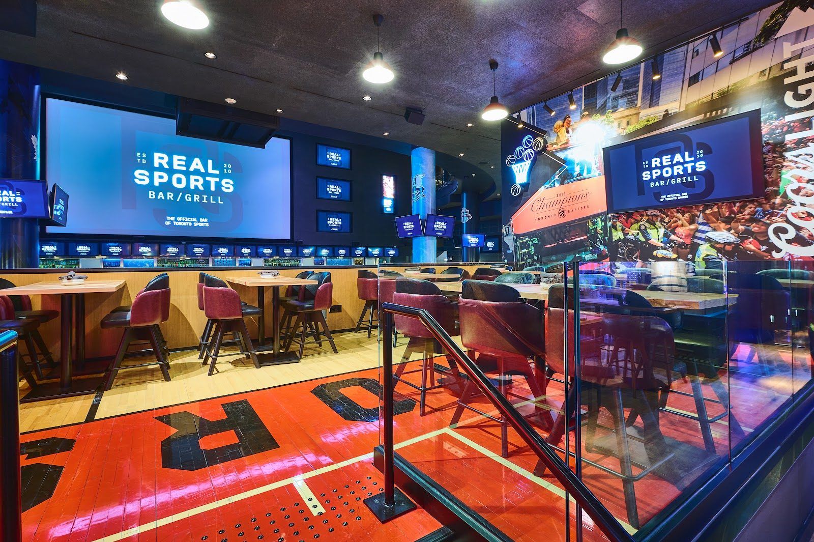 Real Sports Bar & Grill Toronto bar interior