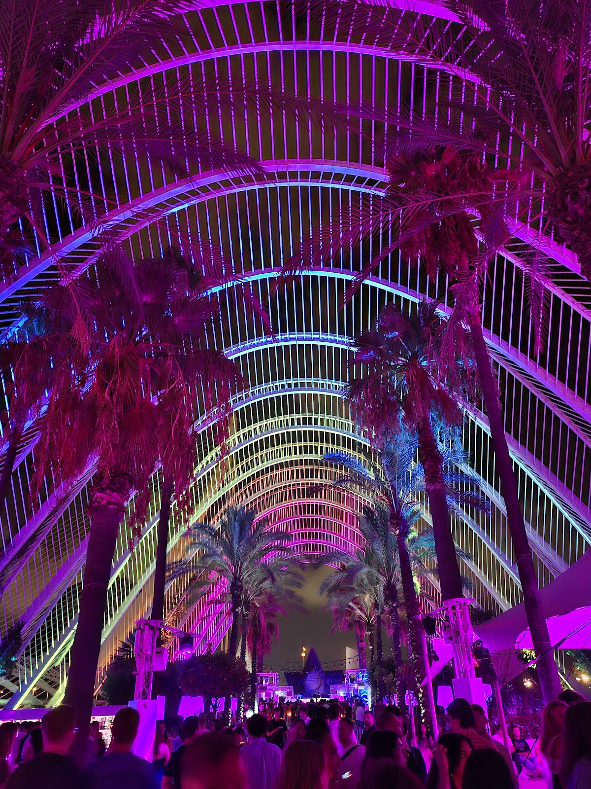 L'Umbracle Terraza terrace at night Valencia