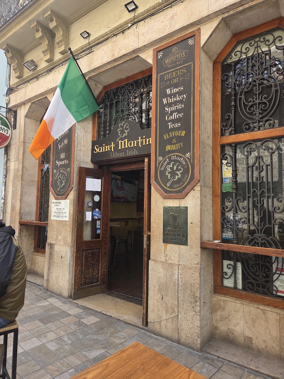 Saint Martin's Urban Irish back bar shelf