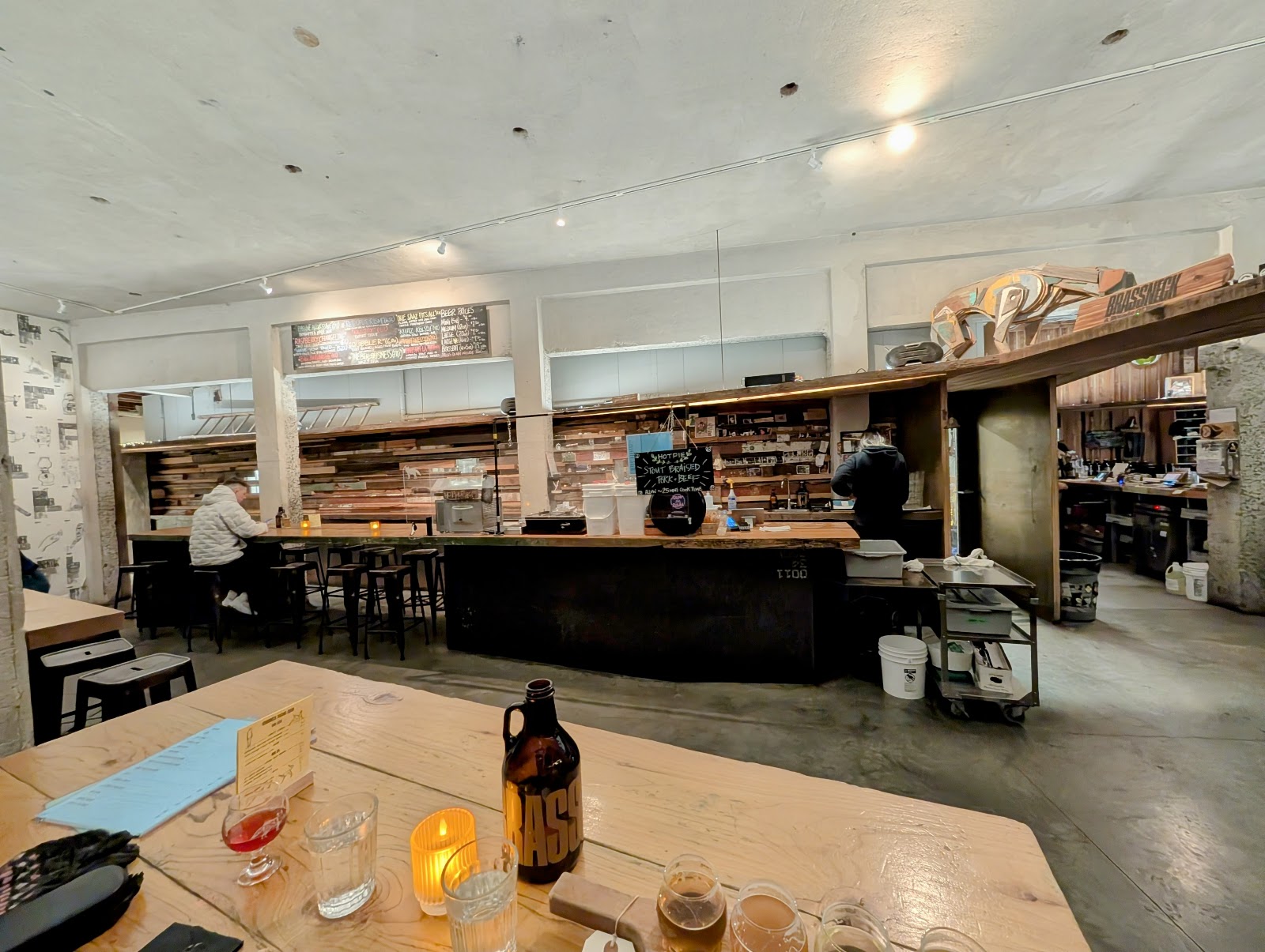 Brassneck Brewery wood room