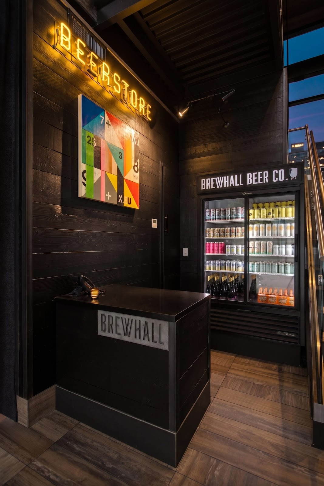 Brewhall Vancouver craft beer hall taps