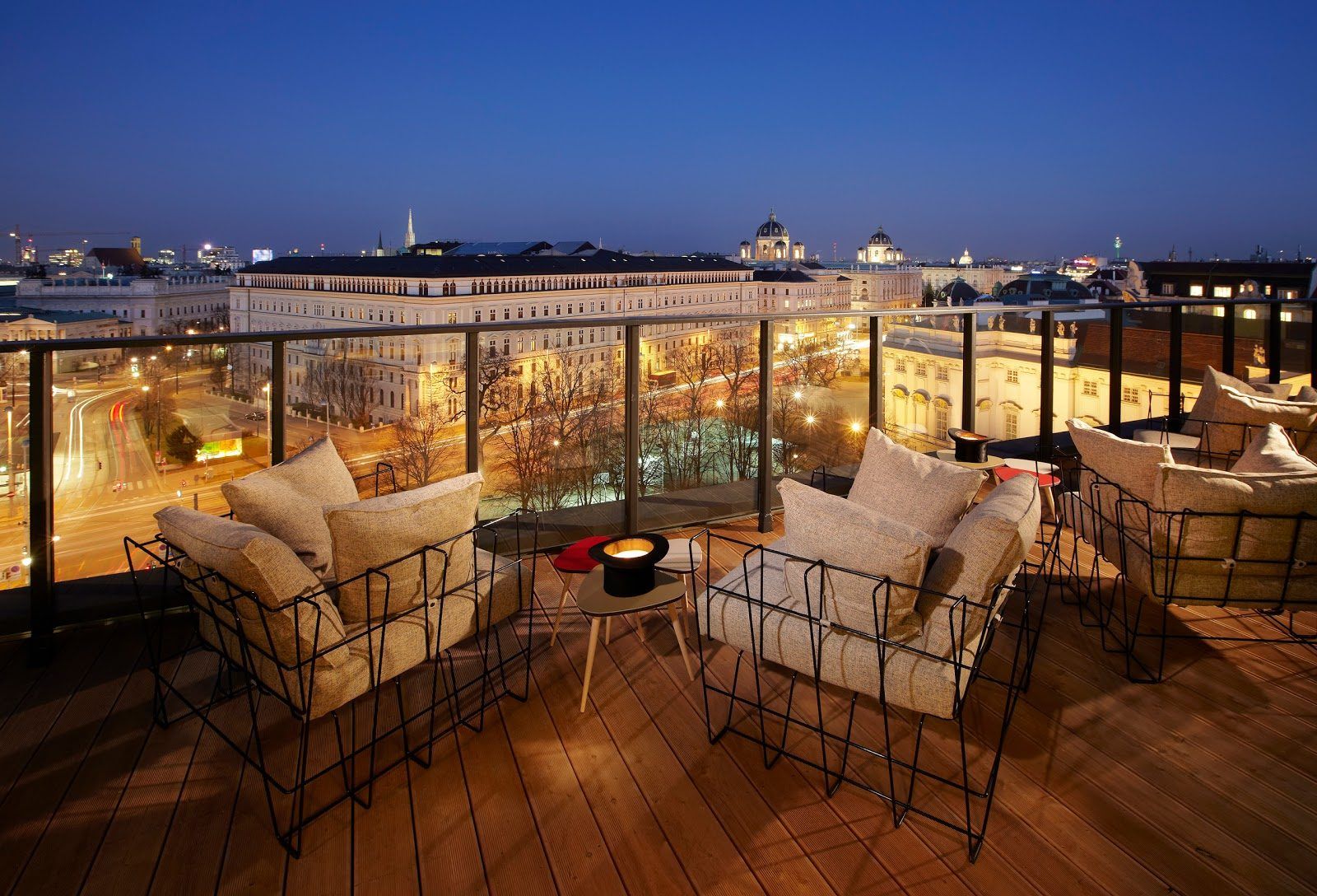 25hours Hotel Rooftop Vienna bar interior