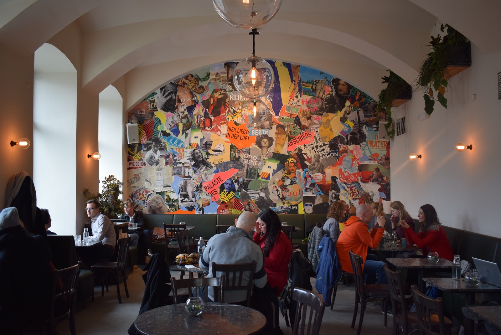 The cafe and bar room at Cafe Drechsler on the Linke Wienzeile Vienna