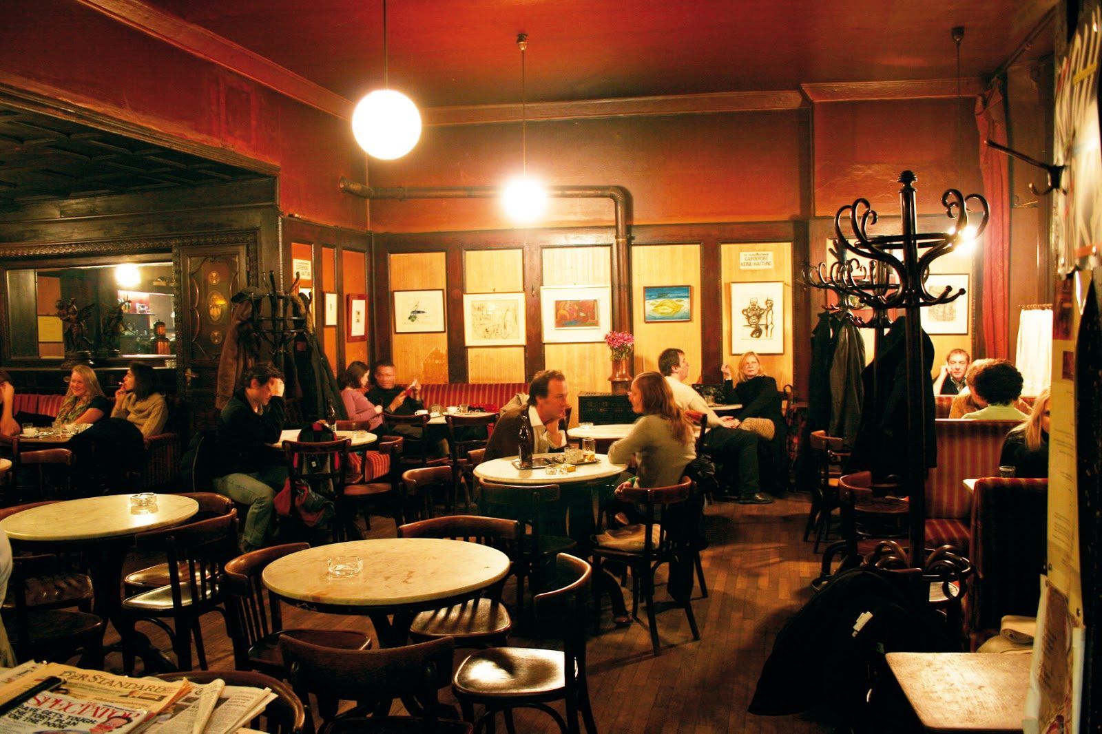 Cafe Hawelka Vienna bar interior