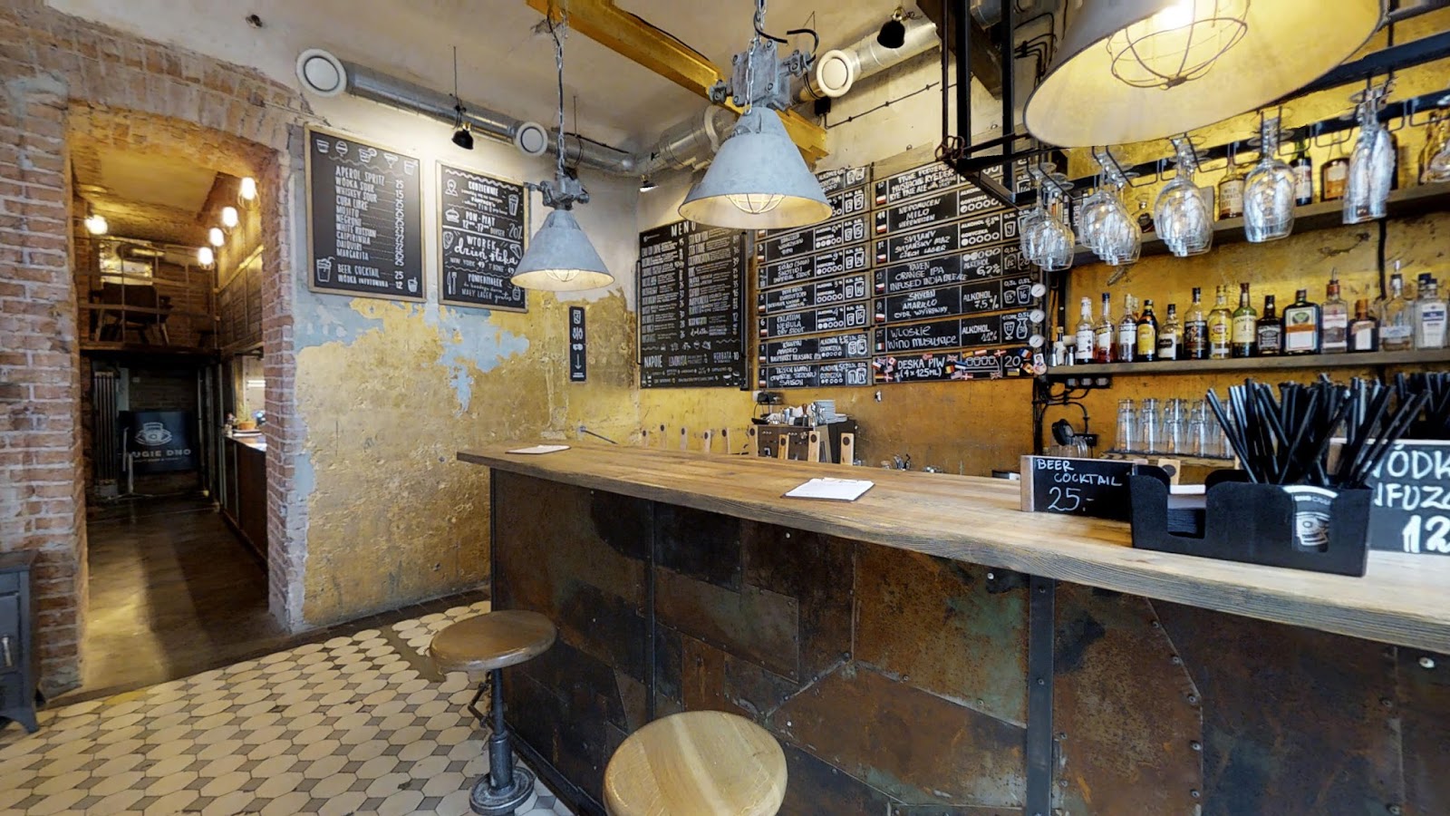 Drugie Dno multitap craft beer bar interior on Nowogrodzka, central Warsaw