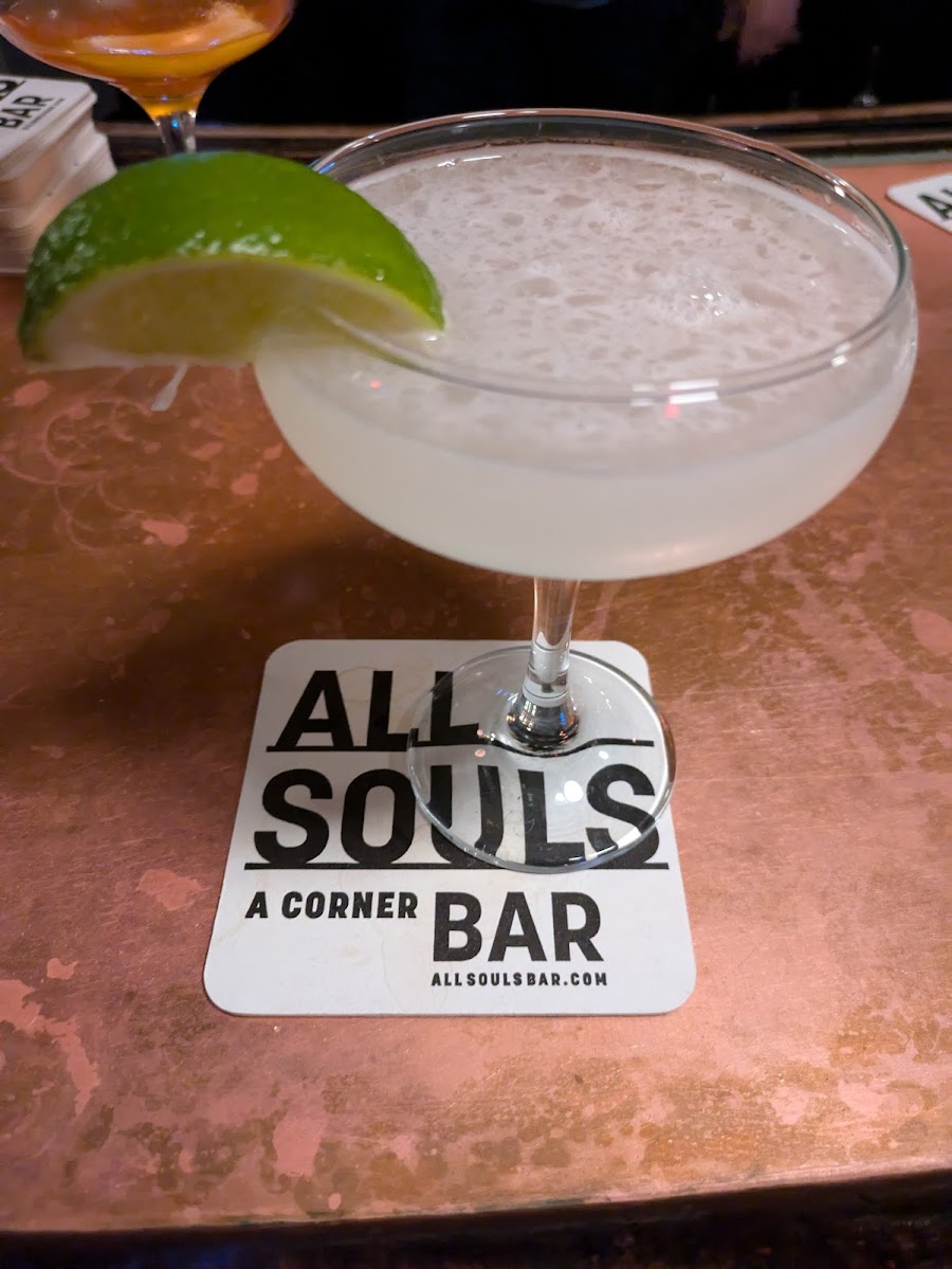 A patio table at a Shaw neighborhood bar
