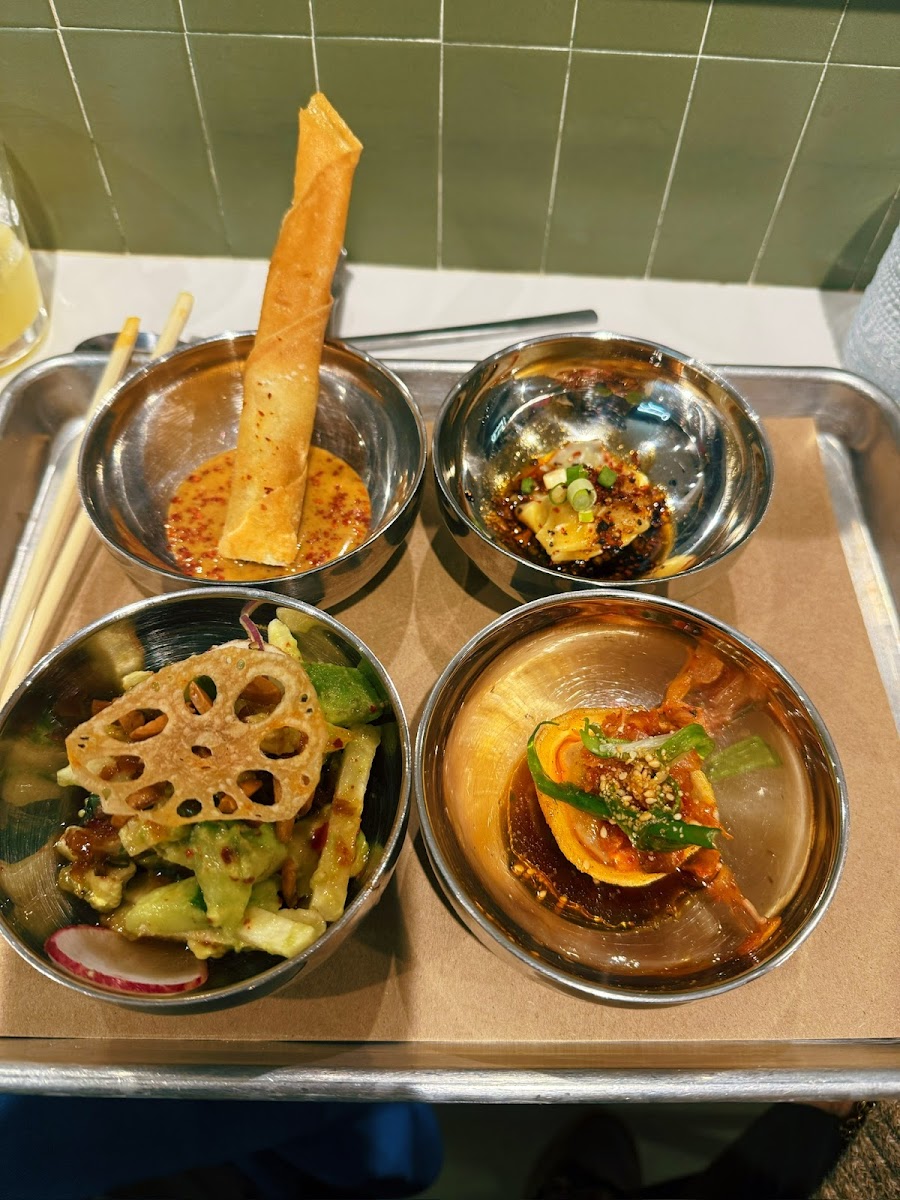 Counter seating at a modern Asian restaurant