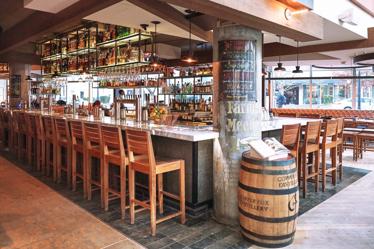 Founding Farmers bar and dining room at 1924 Pennsylvania Avenue NW in Foggy Bottom, Washington DC