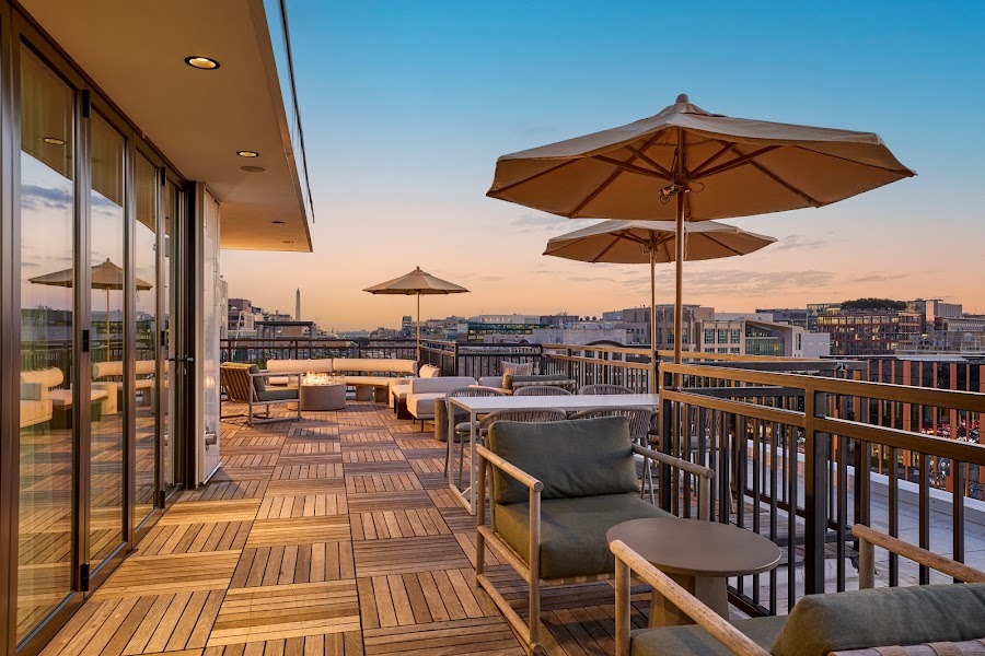 Lady Bird rooftop fire pits and seating, Washington DC