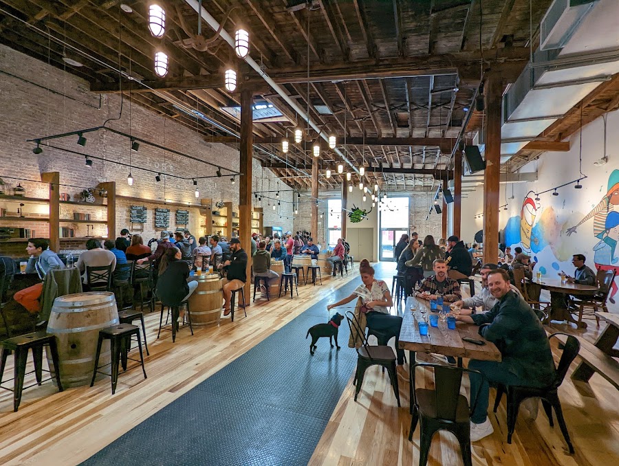 Lost Generation Brewing speakeasy-themed taproom on S Street NE in Eckington, Washington DC interior