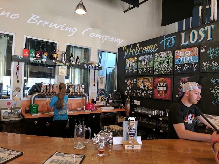 Lost Rhino Brewing cocktail at the bar
