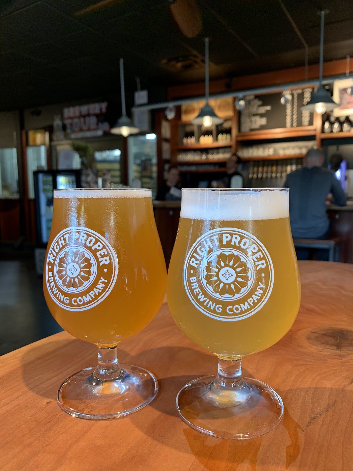 Bar atmosphere at Right Proper Brewing
