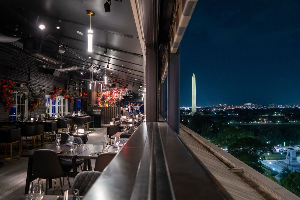 VUE Rooftop terrace and bar above the Hotel Washington, downtown Washington DC