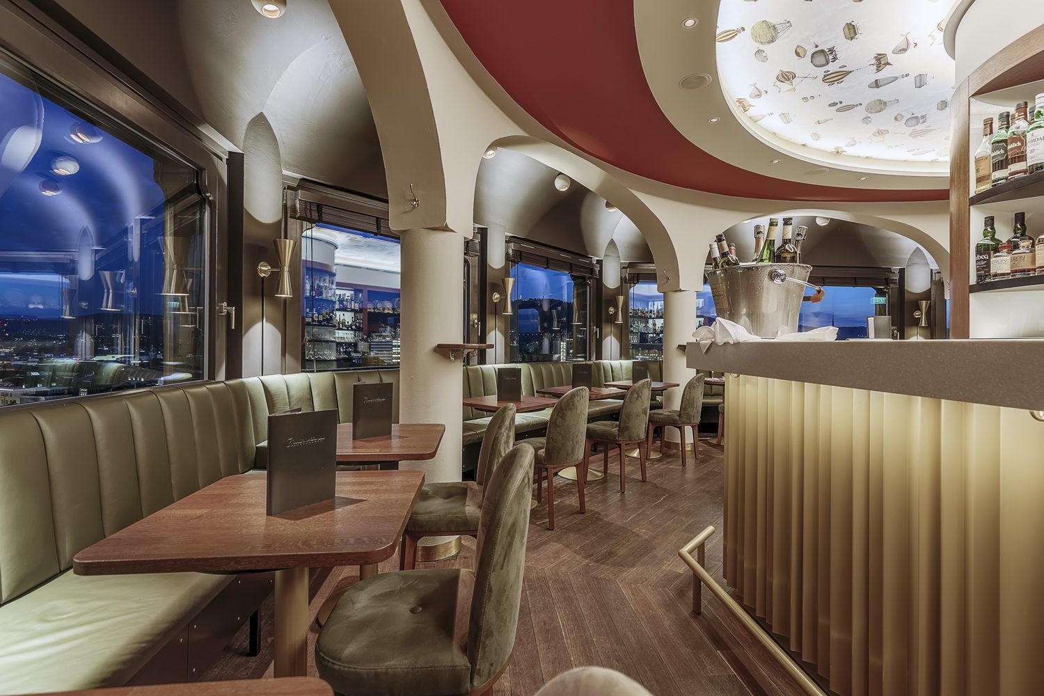 Jules Verne Panorama Bar Zurich bar interior