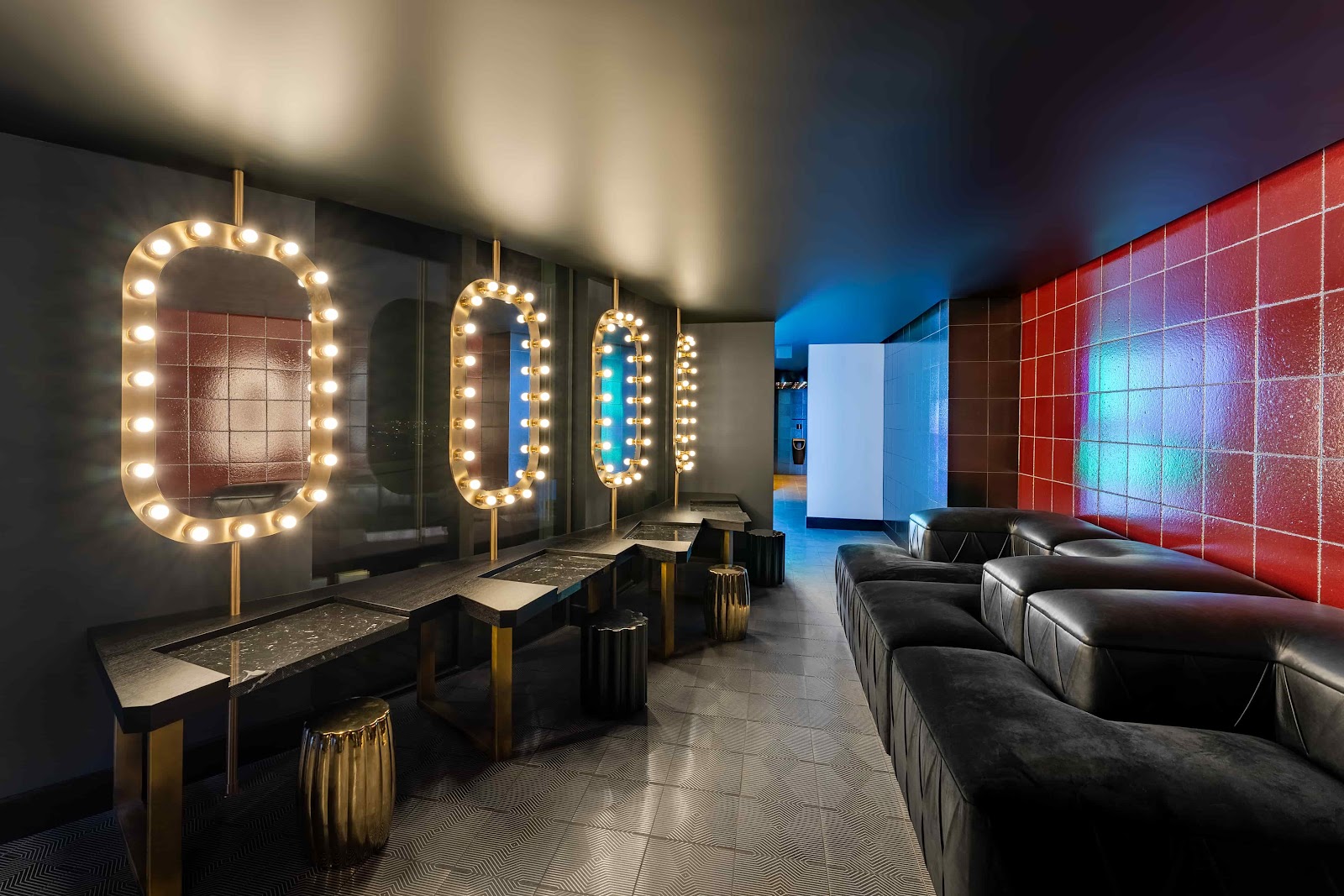 Rooftop terrace with skyline views at The Penthouse atop FIVE Zurich