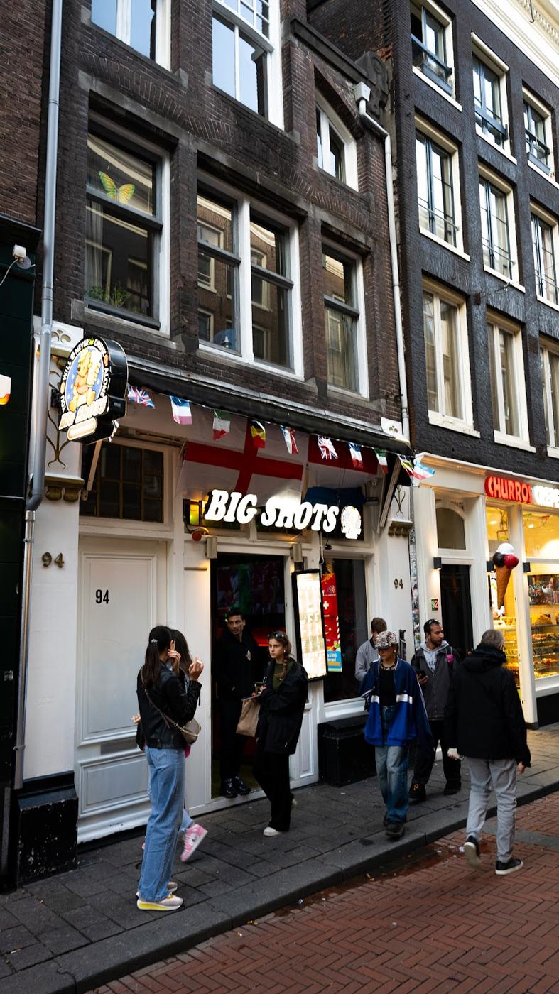 Irish sports bar interior with screens in Amsterdam