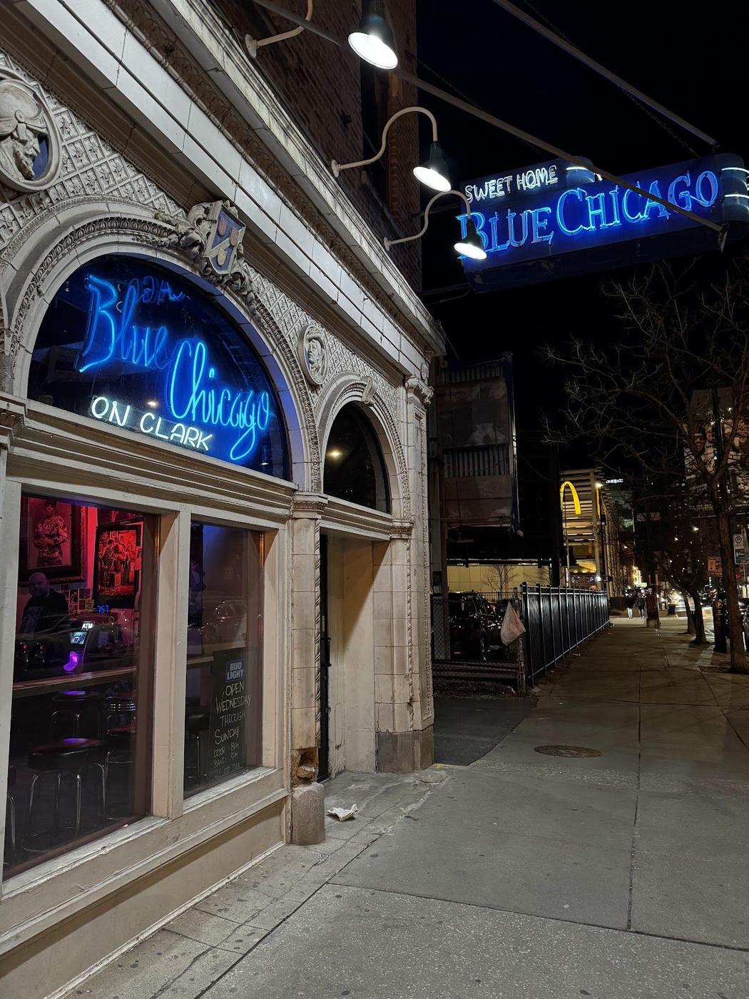 Live music dive bar stage in Logan Square, Chicago