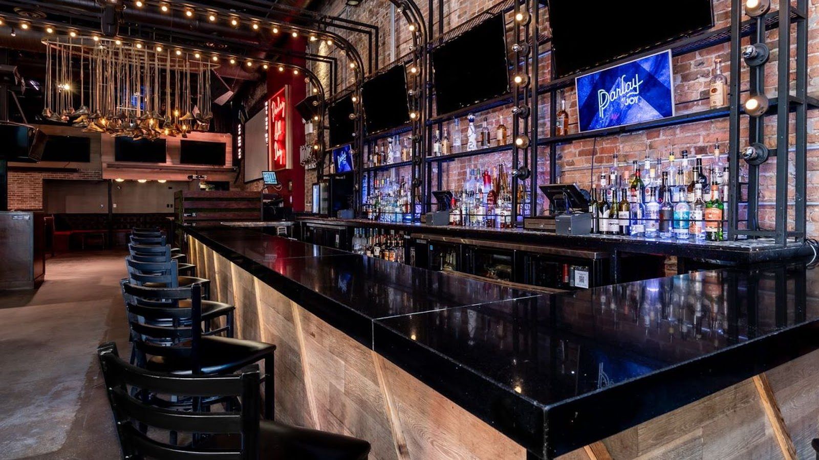 Game day bar scene in Chicago