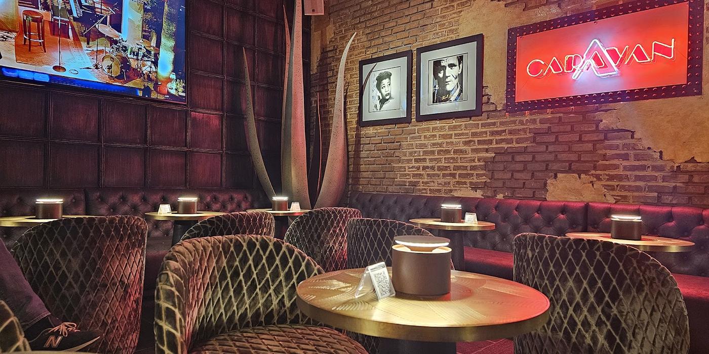 Lounge bar with sports screens in Marrakech